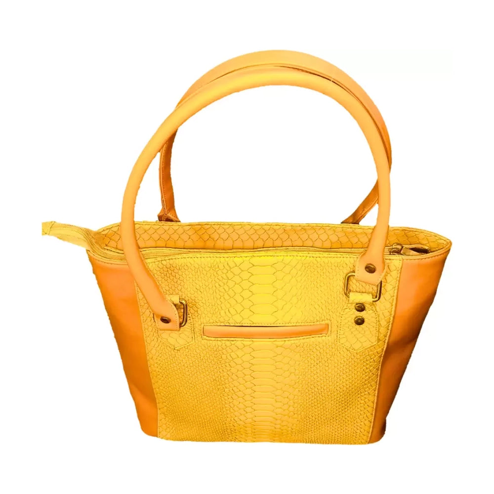 S F WORLD Women Yellow Handbag